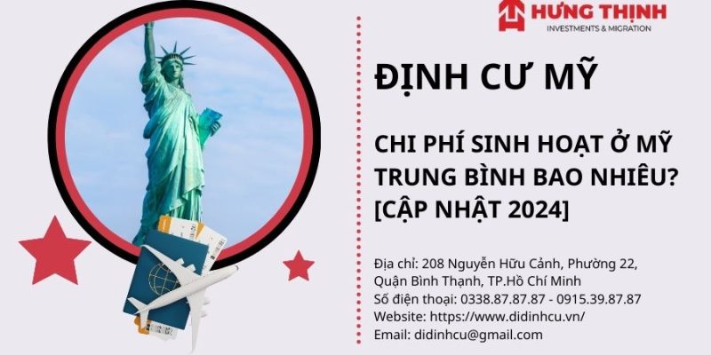 Chi phí sinh hoạt tại Mỹ dao động lớn, tùy thuộc vào bang và phong cách sống