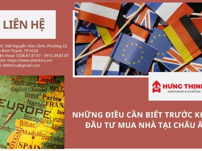 Những điều cần biết trước khi đầu tư mua nhà ở Châu Âu