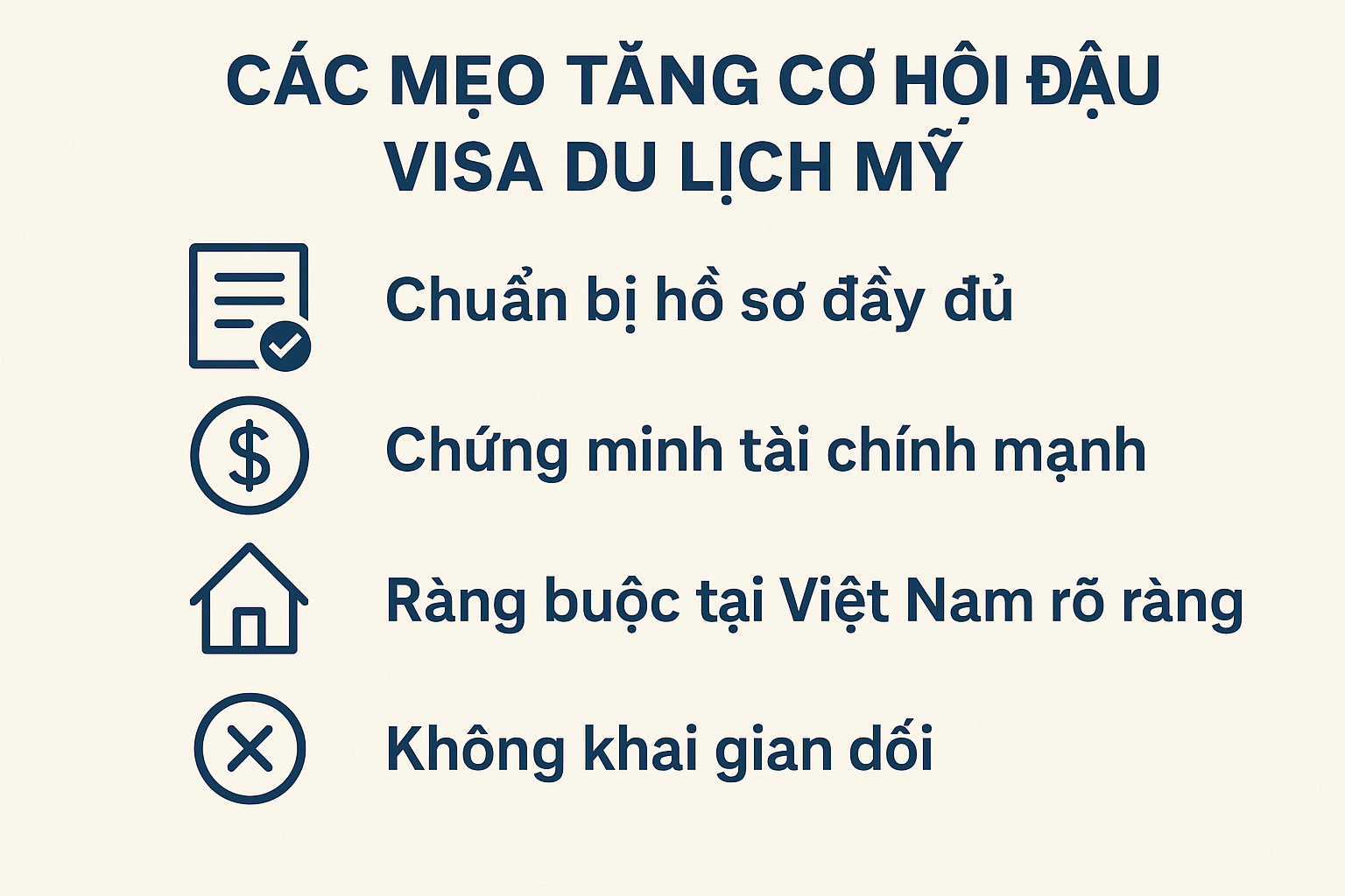 Mẹo tăng cơ hội đậu visa du lịch Mỹ