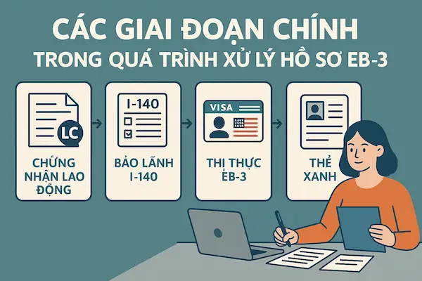Các giai đoạn chính trong quá trình xử lý hồ sơ EB-3