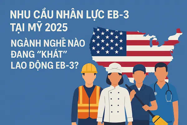 Nhu cầu nhân lực EB-3 tại Mỹ 2025: Ngành nghề nào đang “khát” lao động EB-3?
