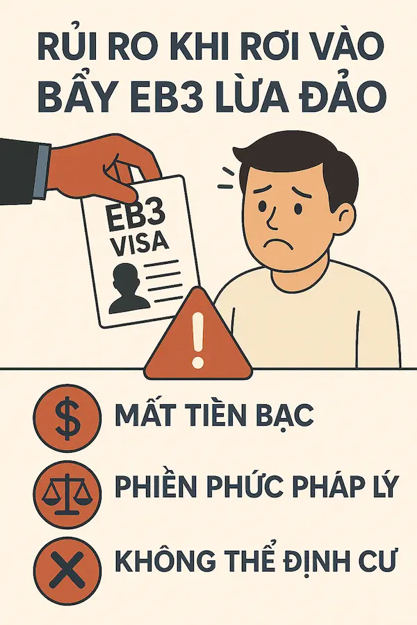 Rủi ro khi rơi vào bẫy EB3 lừa đảo