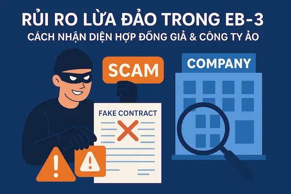 Rủi ro lừa đảo trong EB-3: Cách nhận diện hợp đồng giả & công ty ảo